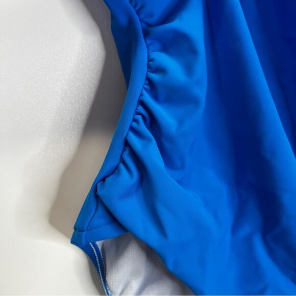 Swim Solutions Tummy Control Plunge One Piece swimsuit copen blue - 8 - Picture 7 of 13